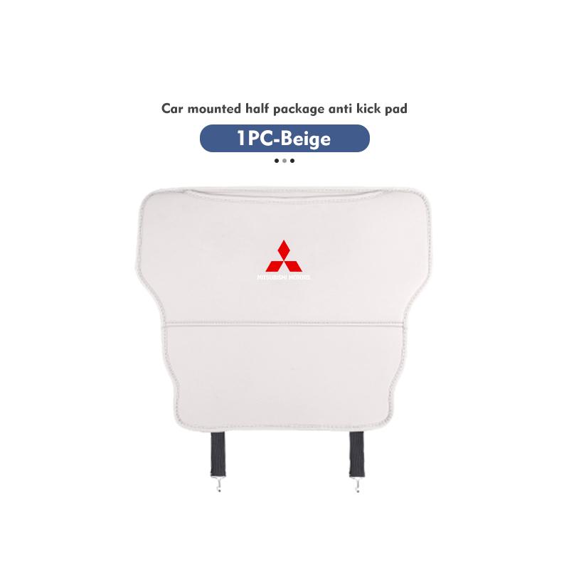 Car Seat Back Anti-Kick Mats Leather Organizer Protector Cover For Mitsubishi Outlander Pajero Sport Lancer EX ASX L200 Eclipse