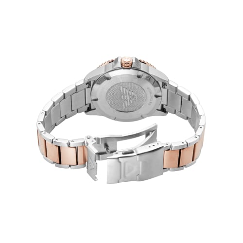 Emporio Armani WORLD EXPLORER AR11591 Men's Watch In Silver and Pink Gold