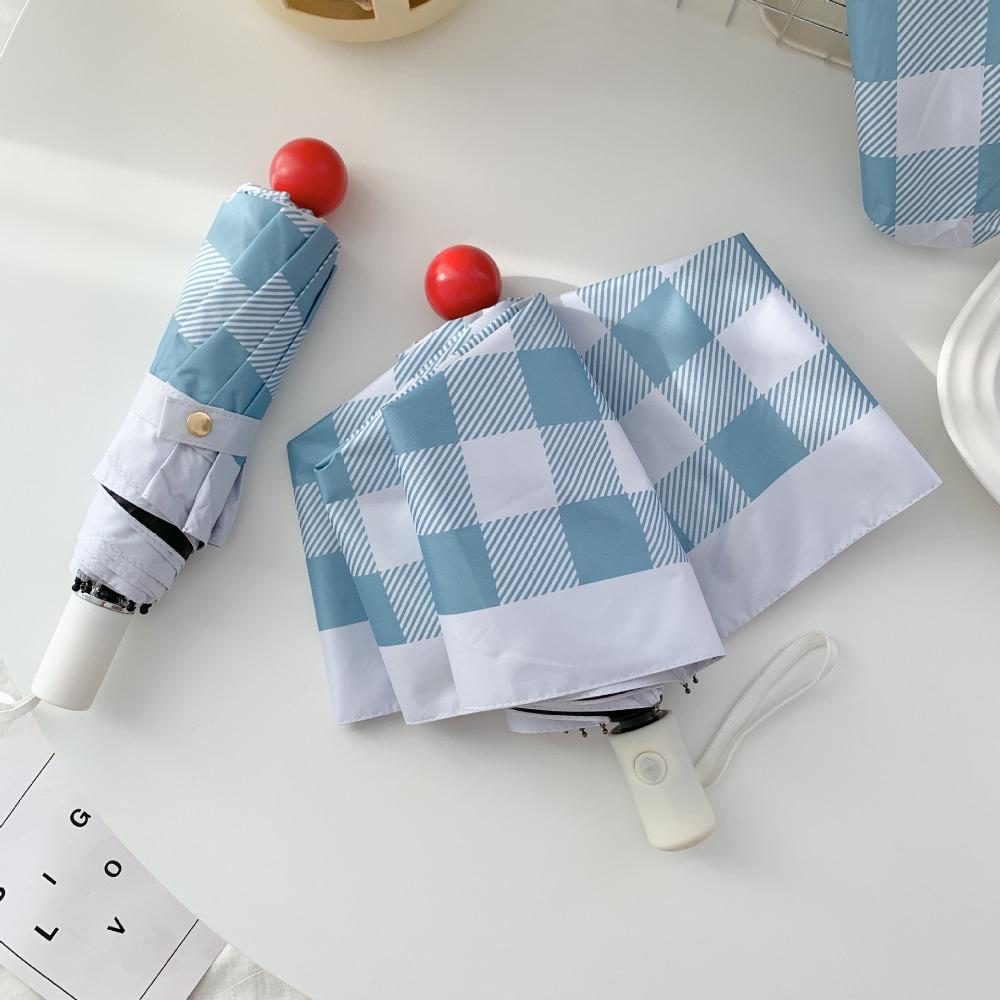 Minimally Designed Grid Sun Protection Umbrella Sun Shading Folding Umbrella Summer Use