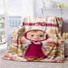 Masha Bear Customize Text Blanket Gift Customizable Blanket Ultra-Soft Throw For Home Decor Bed Picnics Chair for All Occasions