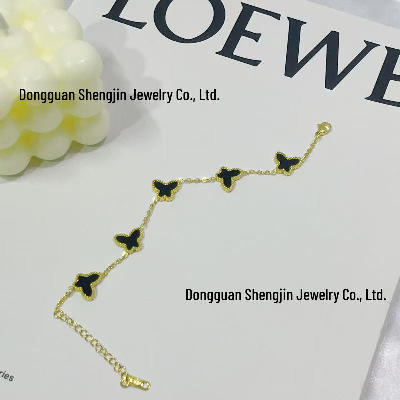 Mori-Style 18K Gold Butterfly Bracelet: Elegant Titanium Steel Jewelry for Women
