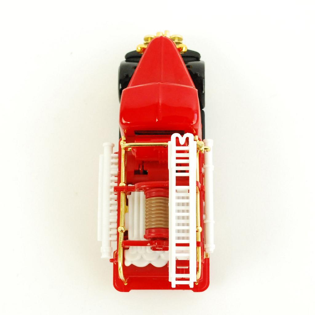 Metal Miniature Car Classic Fire Truck Hose Die-cast Pull-Back Die-cast (Gold Truck)