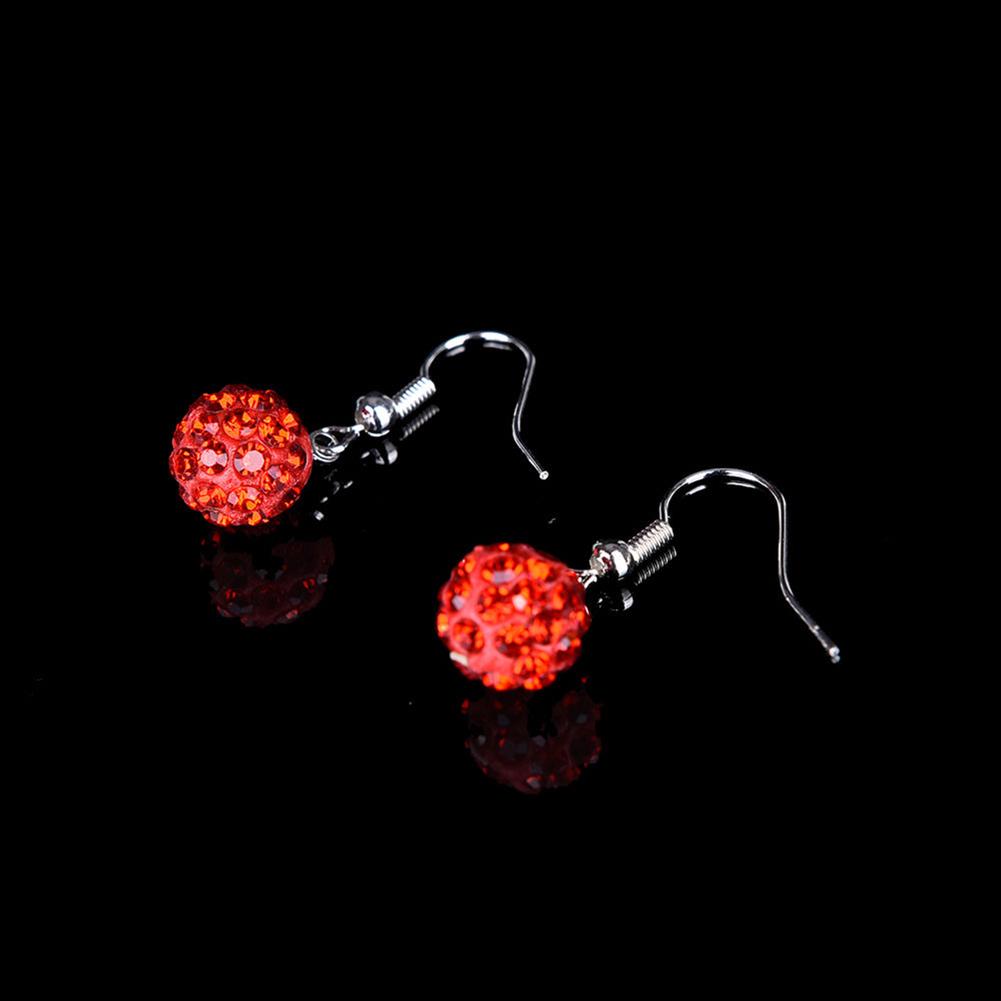 שרשרת תליון ריינסטון אופנה ליידי עגיל וו עגיל מסיבת משתה סט תכשיטים