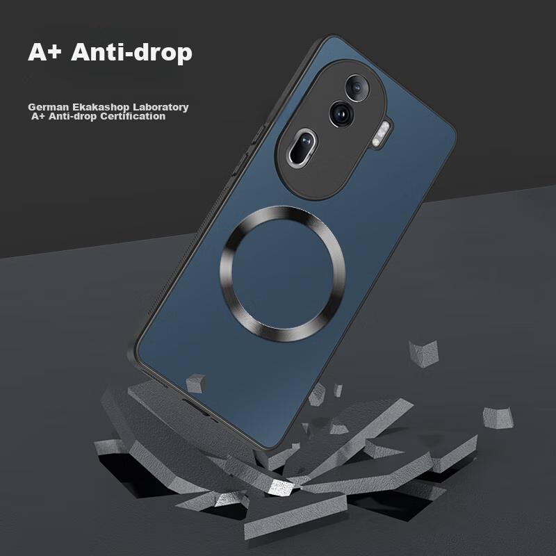 Phone Case for OPPO Reno11 Pro, OPPO Reno11 Pro Protective Cover, Matte Full Coverage Ultra-Thin Shockproof Anti-Fingerprint Case - Graphite Black