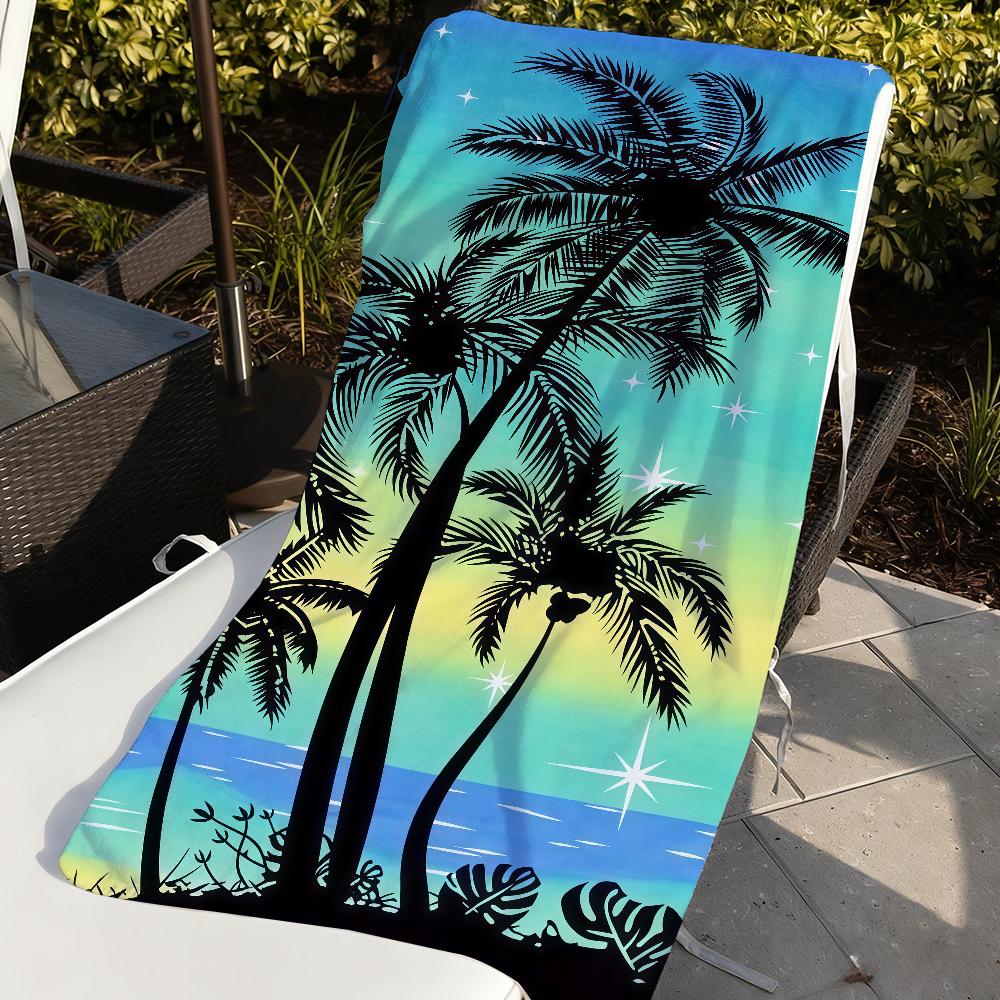 Fashion Palm Tree Pattern Towel Quick Drying Beach Towels Are Suitable For Swimming Pools Camping Yoga And The Gym