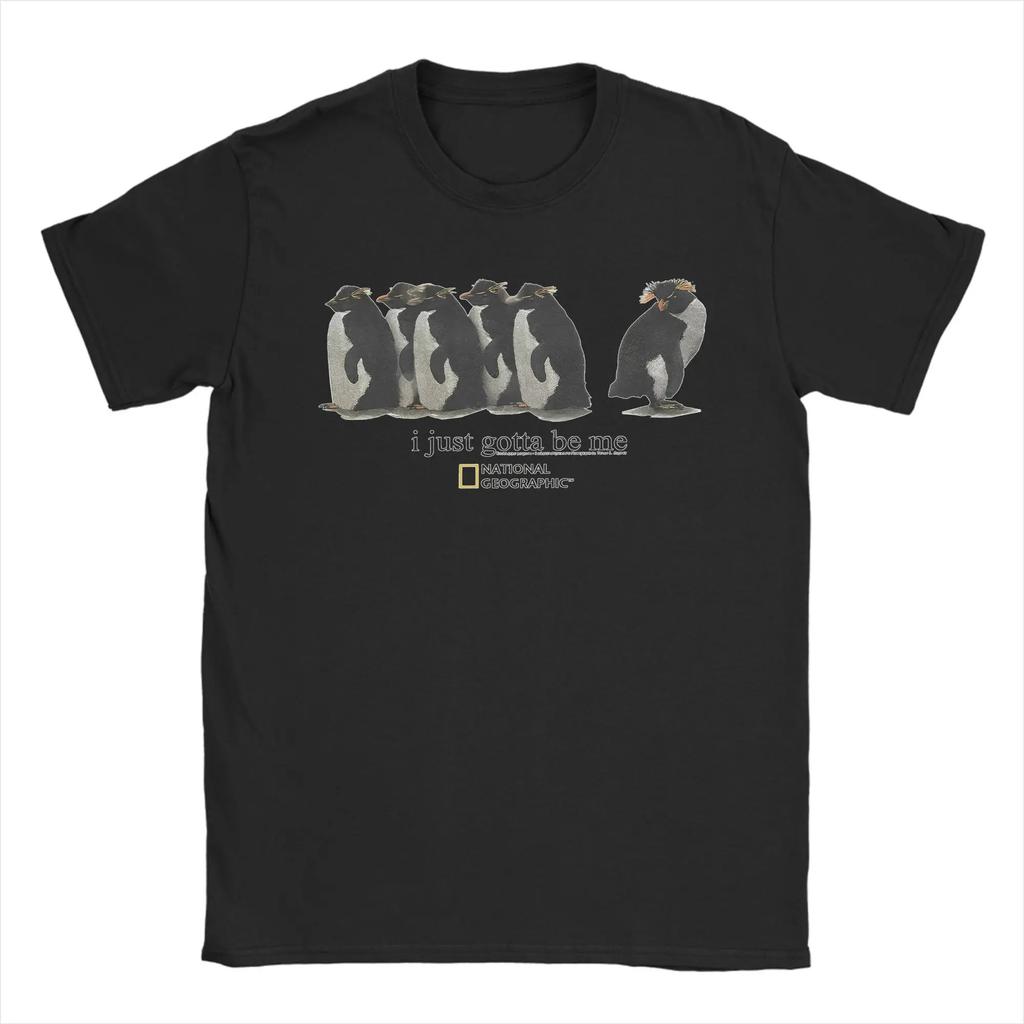 I Had To Make My Own Men's Fun Penguin T-shirt Cotton Fun Round Neck T-shirt Short Sleeved Top Casual Fashion Print Y2K Tops