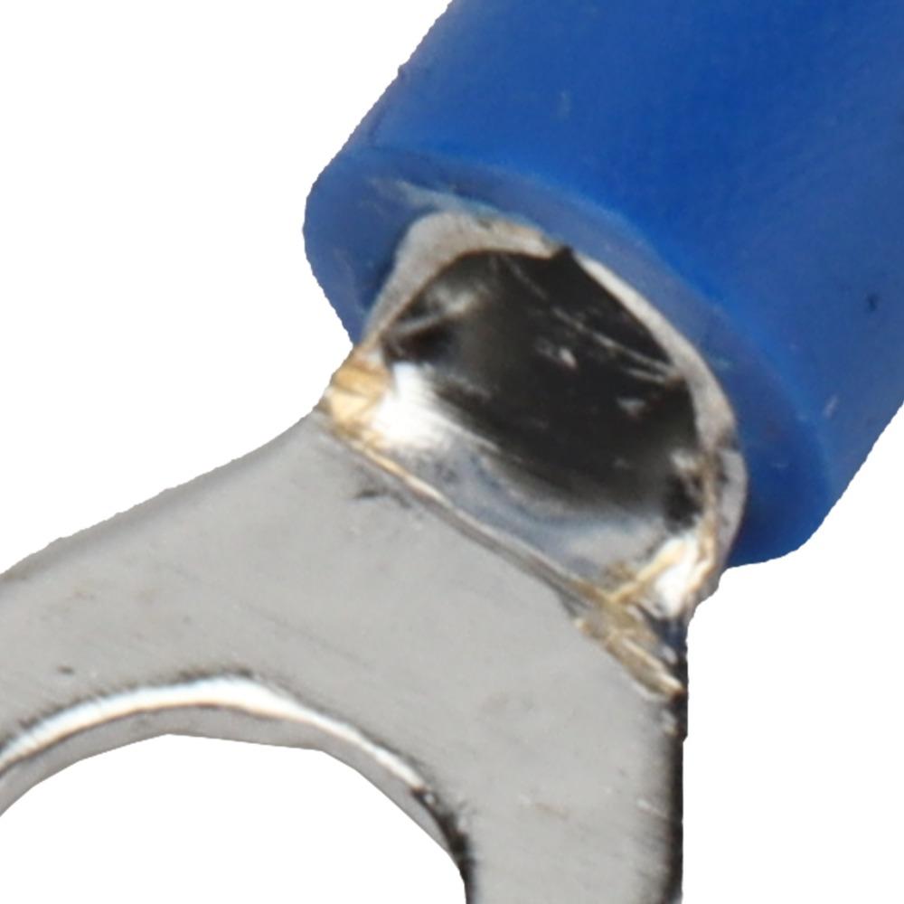 100PCS U Type U Type Electrical Crimp Terminal Blue Fork Terminals Automotive Wiring