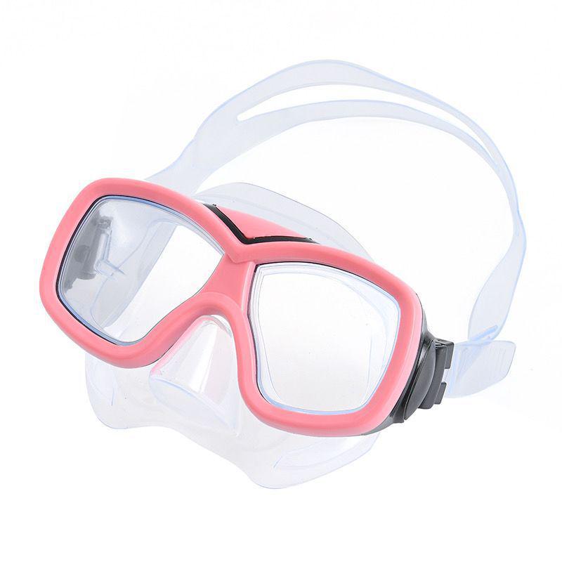 Children s Snorkel Set: Large Frame Diving Mask and Waterproof Respirator Snorkel S03 розовый