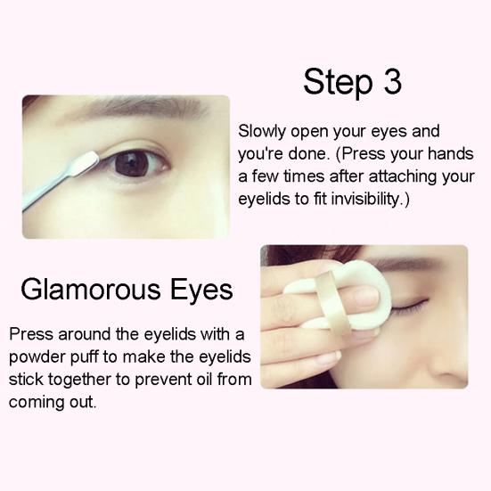 600Pcs Waterproof Invisible Double Eyelid Adhesive Stickers Tape Makeup Tool