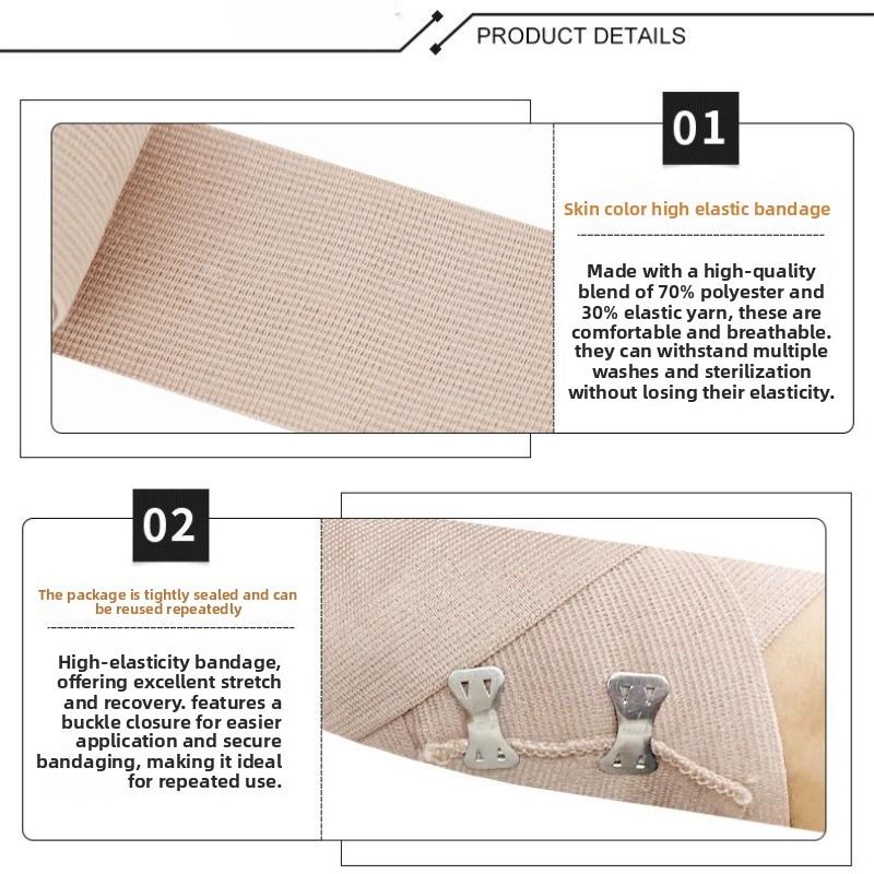 Hoch elastisches Reiskorn-Graues Verbandtuch, Hautfarbenes Hoch elastisches Gummi-Verbandtuch Sport-Schutz-Fußgelenkbandage