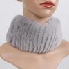Hot Sale Winter Women Knitted Real Rex Rabbit Fur Scarf Natural Soft Rex Rabbit Fur Scarves Girls Warm Genuine Fur Headband