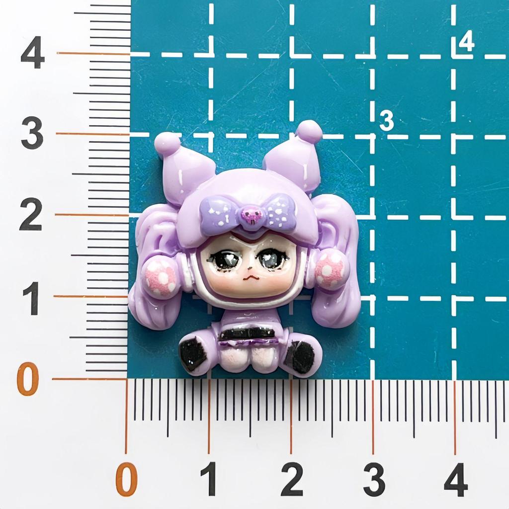 Sanrio Girls Resin Glossy Decorative Accessories for DIY: Card, Jewelry, Hair Clips, Bottle, Crocs Buckles