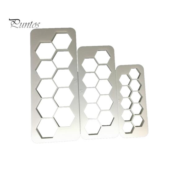 3 bucăți hexagon biscuiți ciocolată tăietor prăjituri fondant forme decorative bricolaj