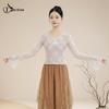 TIEJIAN Women's Flare Sleeve Dance Top