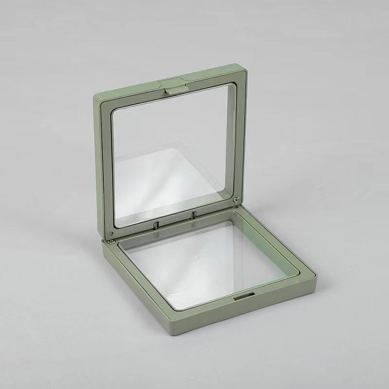 10Pcs  PE Film Jewelry Box Portable Transparent Storage Box Necklace Earrings Earrings Figure Film Suspension Display Box S зелёный
