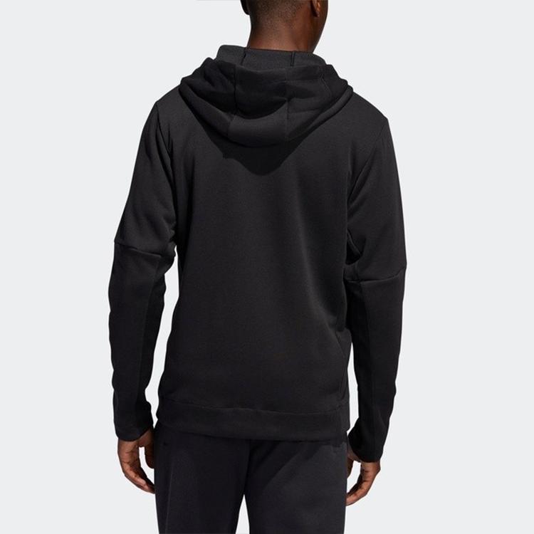 Adidas Sportlich Lässige Kapuzen-Reißverschlussjacke Herren Oberbekleidung Schwarz FP8206