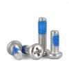 Nickel-Plated Pan Head Phillips Screw with Thread-Locking Adhesive (Sizes: M1.4-M5)
