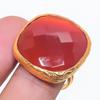 Carnelian Gemstone 925 Sterling Silver Jewelry Ring Size Adjustable KJ-1380