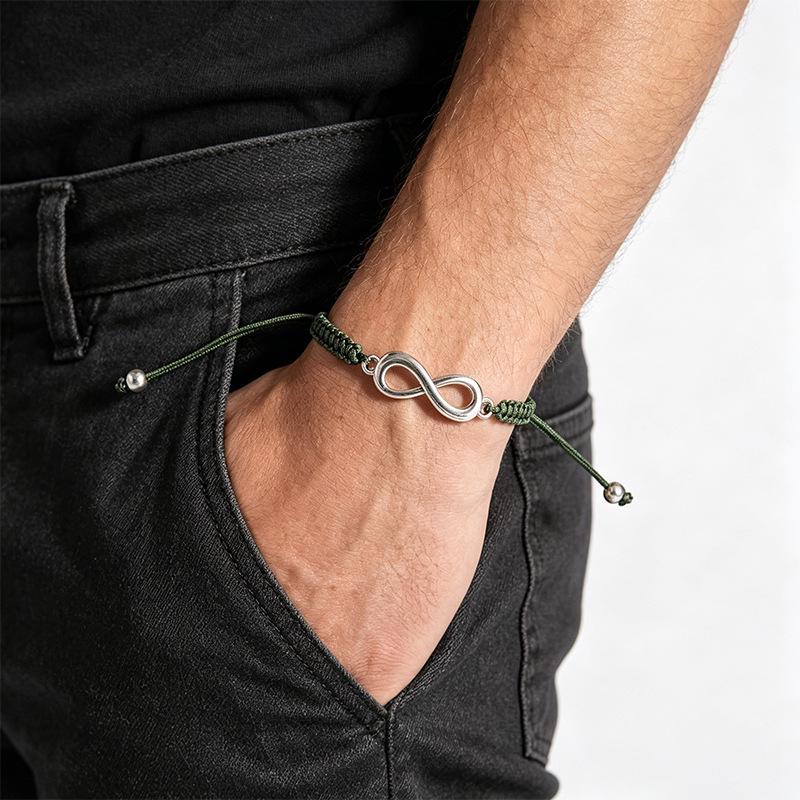 Infinity Symbol Friendship Bracelet: Handmade Woven Rope for Couples & Best Friends