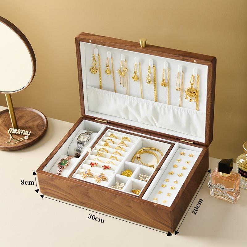 Retro Jewelry Storage Box Desktop Jewellery Organizer Case Watches Bracelet Display Cases Necklace Ornament Displays Boxes