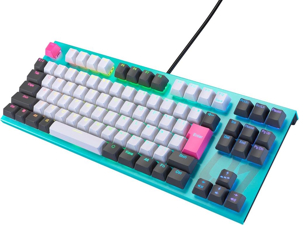 Topre GX1 Rapid Trigger TKL Capacitive Contactless Fastest Japanese Made In 91 Gaming Keyboard Miku Collaboration Keyboard, Quiet, 45g, Size, System,