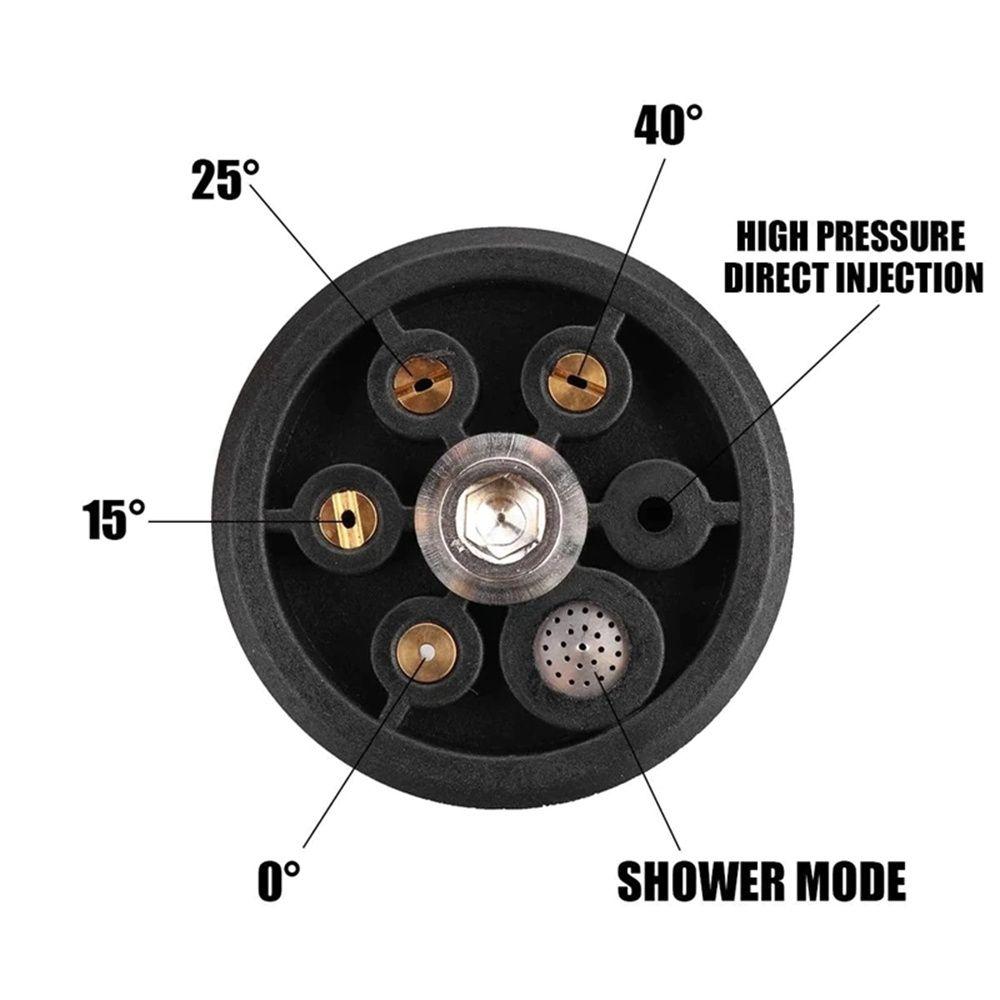 Cordless Hose Nozzle 6 in 1 1/4inch Washer Nozzle Cleaner Nozzle Car Washer Nozzle Spray Nozzle