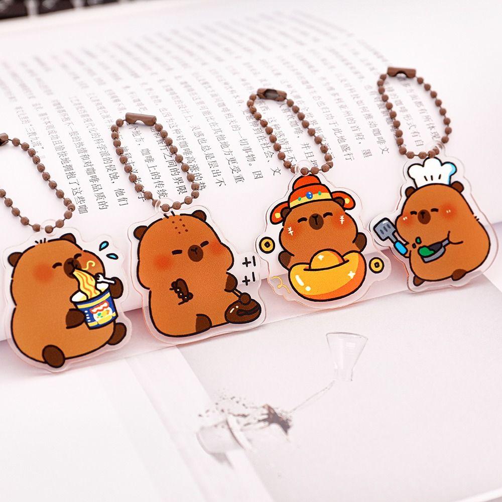 Acrylic Kapibara Bag Hanging Cute Capibara Pendant Kawaii Capybara Keychain Kids
