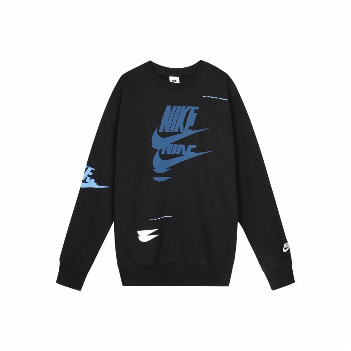 Men s Nike Logo Fleece-Lined Sweatshirt for Winter  Black XXXXL
