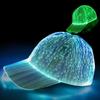 Boné de Pato com Fibra Óptica LED Fashion Não Tóxico Boné de Basebol Brilhante Boné Hip-Hop Brilhante Para Bar Festas de Salto Adereços para Gravação de Vídeo