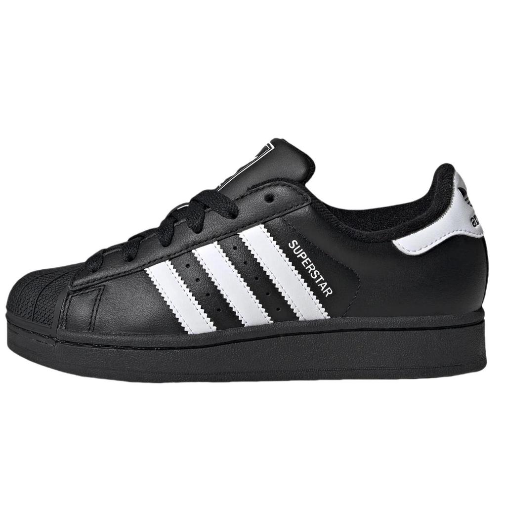 adidas Originals Superstar 2 Pink Bowknot Abrasion Resistant Low Top Skateboard Shoes Unisex Black Pink JI0079(Team865-SBOX)