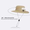 6146-New summer sun protection hat for ladies, quick-drying, waterproof and breathable wide-brimmed fishermanhatformenfishingand
