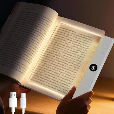 Book Light: 3 Colors Rechargeable Clip-On Reading Lamp - Anti-Glare Bed Light with Timer - LED Night Light for Bedside Study