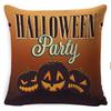 Halloween Pillow Pumpkin Little Witch Horror Cushion Linen Cushion Cover Holiday Party Pillow Cover Bed Backrest