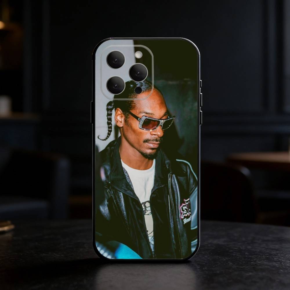 

S-Snoop Dogg singer Phone Case For iPhone 17,16,15,14,13,12,11 Plus,Pro Max,SE4Soft Silicone Black Cover iPhone14Plus
