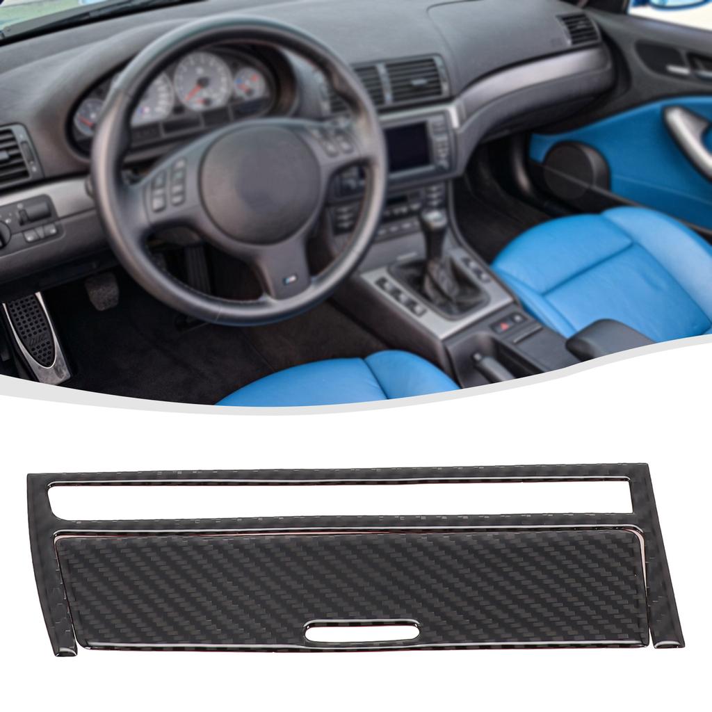 Car Central Strip Car Central Decor For Left Driving For BMW Old 3 Series E46 1998-2005 2Pcs Non-destructive Black