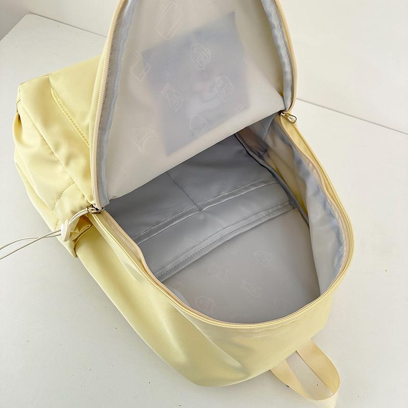 School bag dopamine ins wind cute embroidery school bag simple large capacity versatile commuter backpack travel lightweight backpack