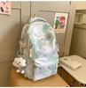 Schoolbag Fashionable Korean Version Backpack School Season New Tie-dye Large-capacity Middle School Student Schoolbag Sweet and Fresh Casual Backpack