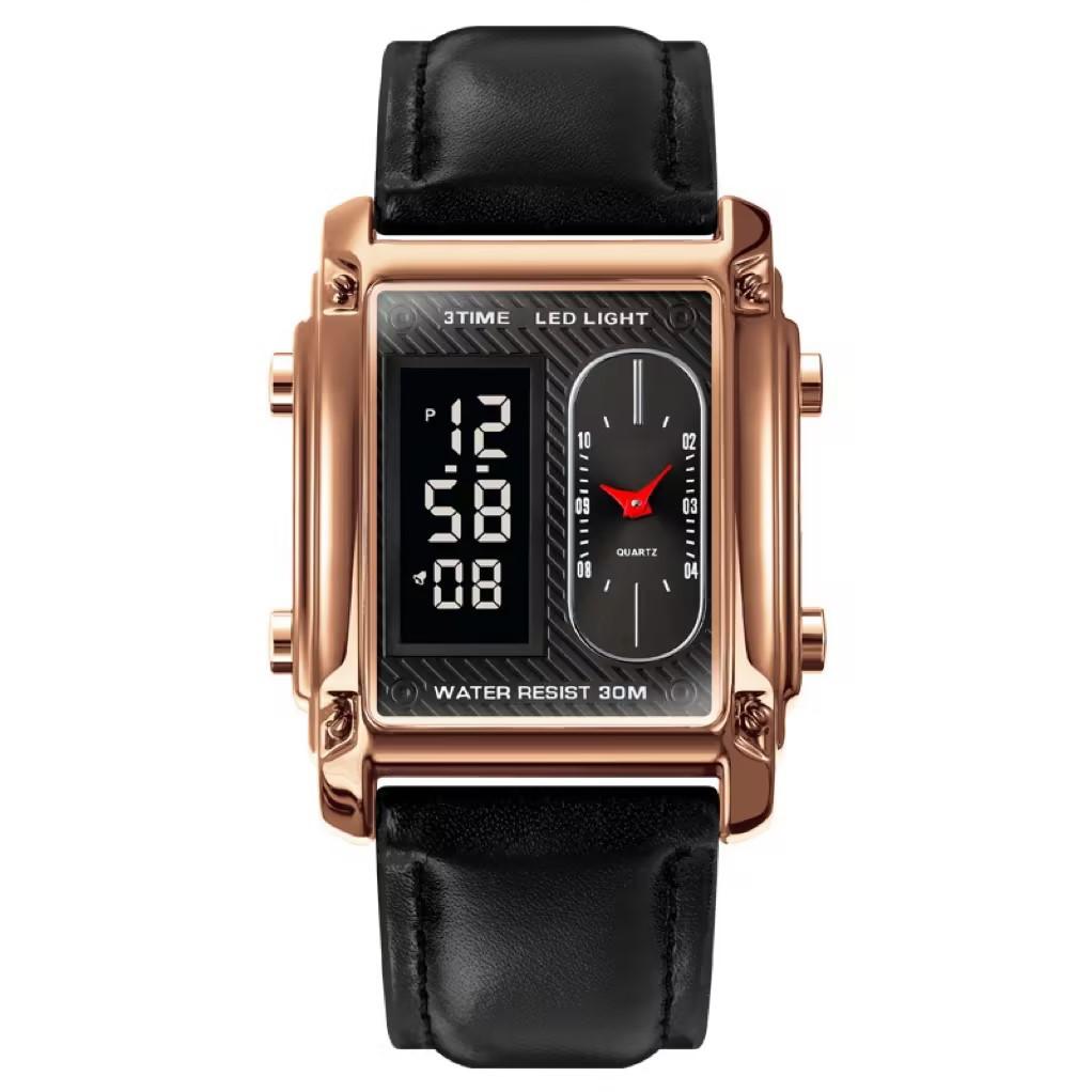 Men s Watch Fashion Casual Creative Electronic Watch Dual Movement Multifunctional Waterproof Watch Men s Watch