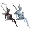 Forest Theme Home Accents Flower Fairy Garden Ornaments, Resin Miniature Figurines with Butterfly Wings for Small Figures Balcony Indoor Outdoor
