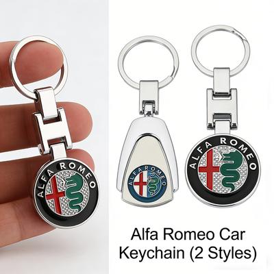 Autoschlüsselanhänger Metall Schlüsselanhänger Für Giulia Stelvio Giulietta 147 159 Mito Auto Schlüsselhalter Auto Zubehör (2 Stile) SY1