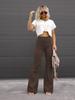 Winter New Solid Velvet Casual Fashion Personality Women's Pants Trendy Brand Casual