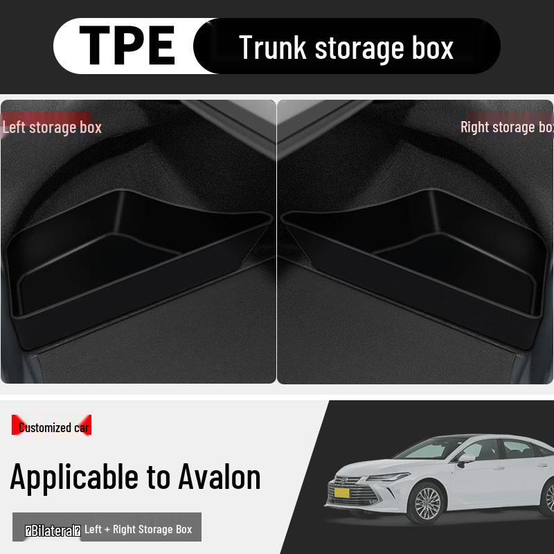 Toyota Avalon Waterproof Trunk Liner and Storage Box Set for Interior Decoration