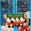 Christmas Door Hanging Claus Festive Sign Vibrant Color Santa Pattern Holiday Decoration Easy To Hang