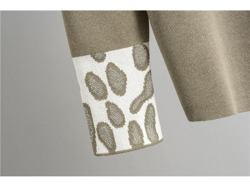 Women's Cross-Border Casual Knit Wide-Leg Pants & Polo Collar Cardigan Sweater Set for Spring/Autumn