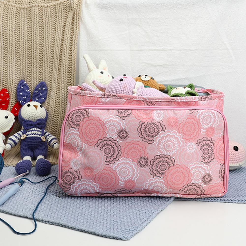 Yarn Bag And Crochet Tote 3 Holes Design Lightweight Yarn Storage Waterproof Yarn Organizer Yarn Bag Knitting Accessory