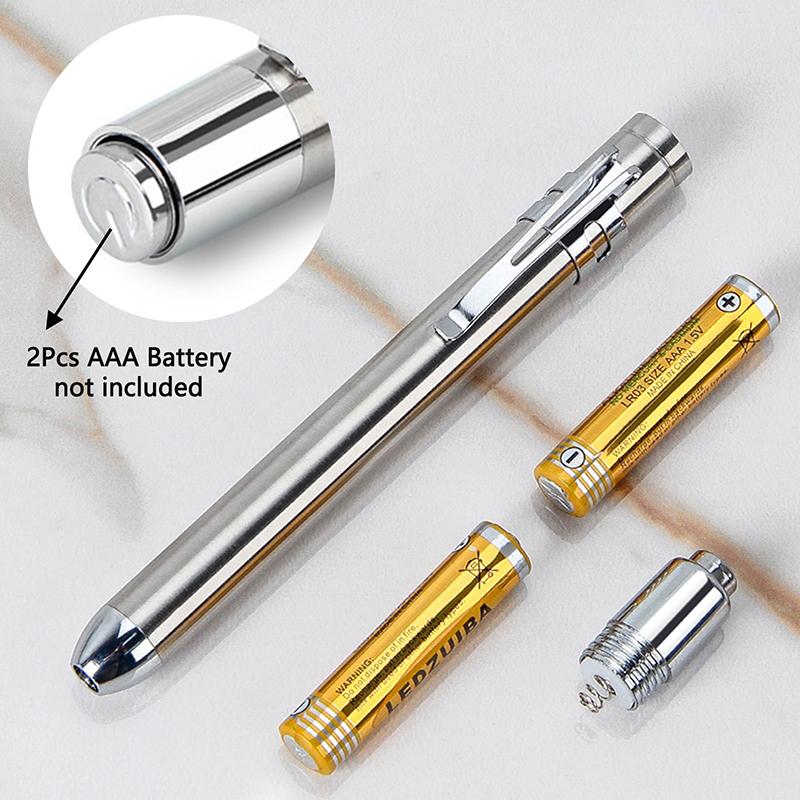 Flashlight Work Light First Aid Pen Light Torch Lamp Pupil Gauge Measurement Portable Mini Portable Medical Handy Led Pen Light
