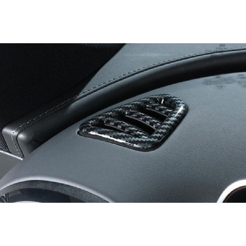 ABS Carbon Fiber Dashboard Upper Air Outlet Vent Trim For Benz C-Class -