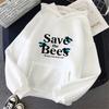Hip Hop Cartoon Save The Bee Print Women's Hoodie Fashion Women's Hooded Pullover Women Y2k Women's Sweatshirt Clothing Y2K Top