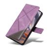 For Motorola Edge 50 Neo 5G/Moto S50 5G/Thinkphone 25 5G Case Leather Geometric Line Wallet Phone Cover with Wrist Strap