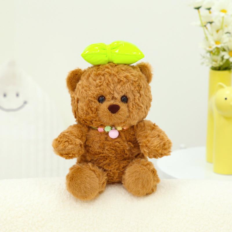 Cute Bear Bow Plush Toy Cute Cartoon Girl Child Bedroom Decoration Doll Gift